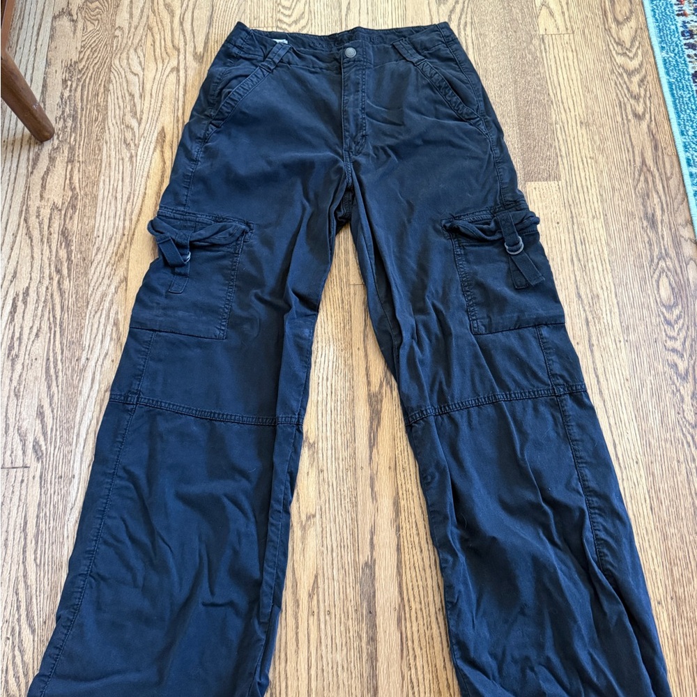 American Eagle Outfitters Black Wide Leg cargo Pants